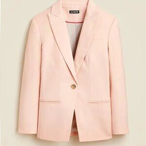 J Crew Blazer Womens 4 Pink Alexandra Linen Stretch Blend